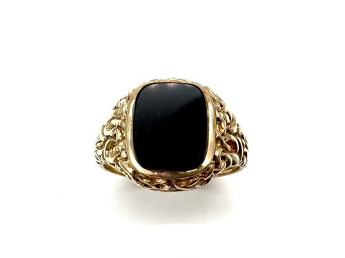 9ct Yellow Gold Onyx Signet Ring