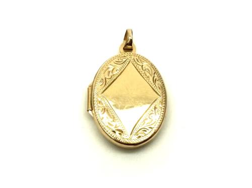 9ct Yellow Gold Oval Locket