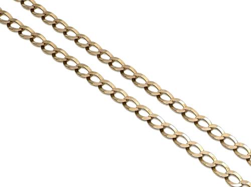 9ct Yellow Gold Curb Chain 21 Inch