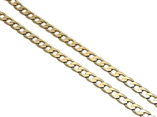 9ct Yellow Gold Curb Chain 21 Inch