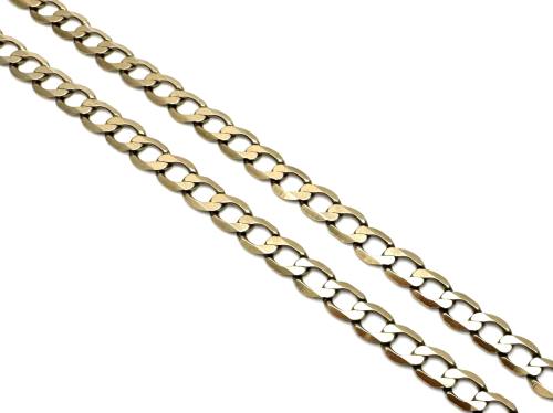 9ct Yellow Gold Curb Chain 19 Inch