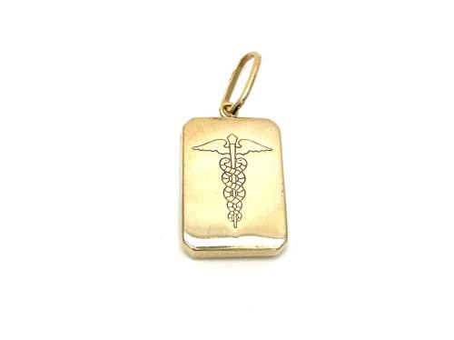 9ct Yellow Gold Medical Alert Pendant