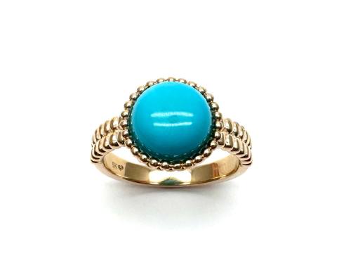 9ct Yellow Gold Turquoise Solitaire Ring