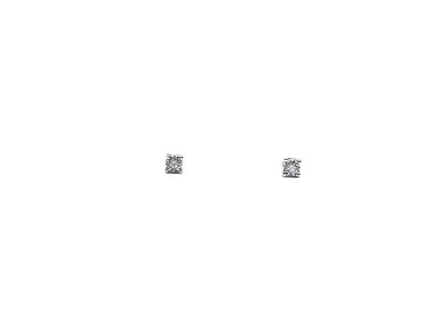 9ct White Gold Diamond Stud Earrings