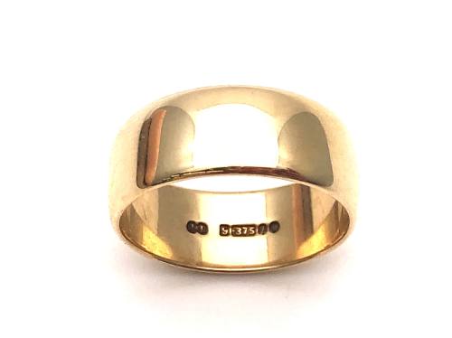 9ct Yellow Gold Wedding Ring 8mm