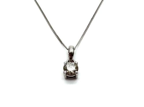 14ct Diamond Pendant & Chain