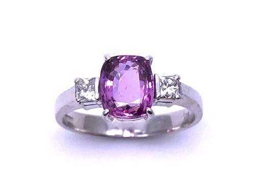 14ct Gold Pink Sapphire & Diamond Ring