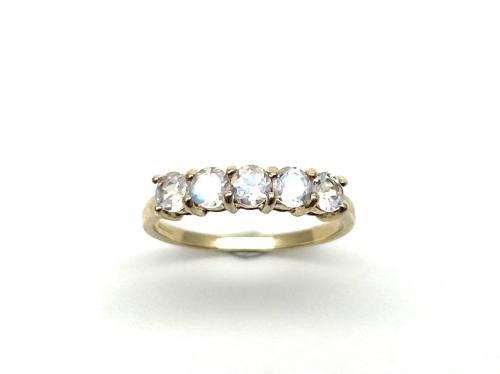 9ct Yellow Gold Moonstone Eternity Ring