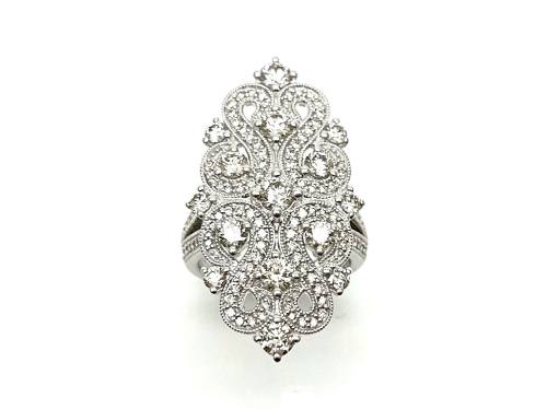 9ct White Gold Diamond Cluster Ring 2.50ct