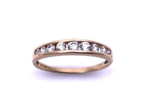 9ct Yellow Gold CZ Eternity Ring