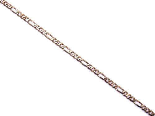 9ct Yellow Gold Figaro Anklet