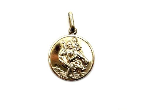 9ct Yellow Gold St Christopher Pendant