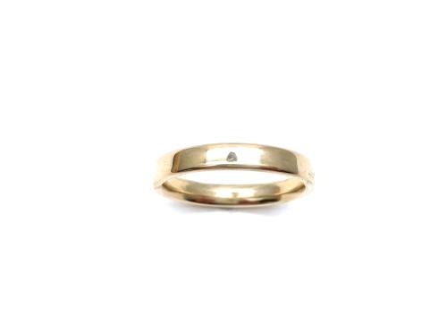 9ct Yellow Gold Plain Wedding Ring 4 mm