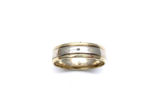 9ct Yellow & White Gold Wedding Ring