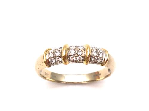 18ct Yellow Gold Diamond Pave Ring