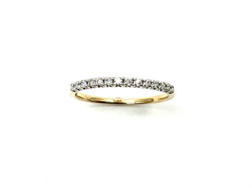 9ct Yellow Gold Diamond Eternity Ring 0.15ct