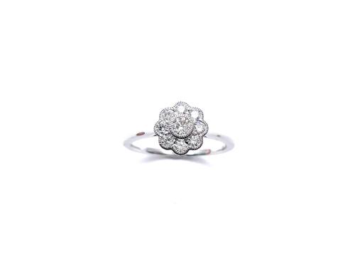 Platinum Diamond Cluster Ring 0.44ct