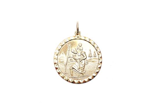 9ct Yellow Gold St Christopher Pendant