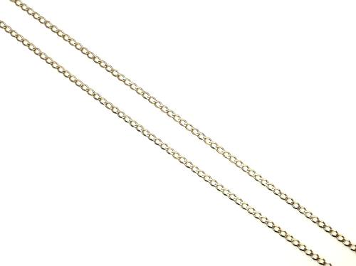 9ct Yellow Gold Fine Curb Chain 20 inch