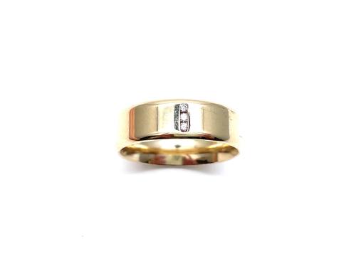 9ct Yellow Gold Diamond Wedding Ring