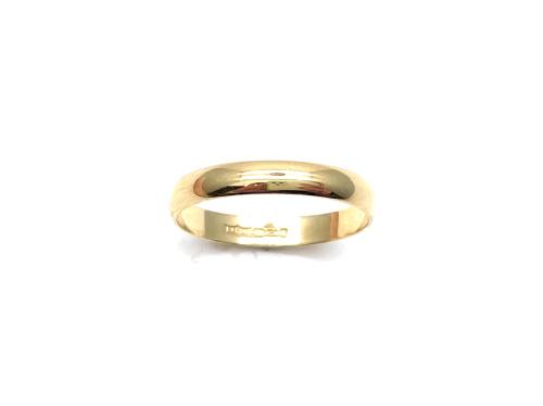 18ct Yellow Gold Plain Wedding Ring