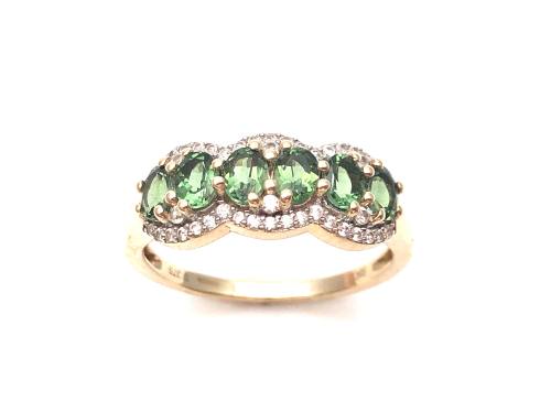 9ct Tourmaline and Zircon Ring