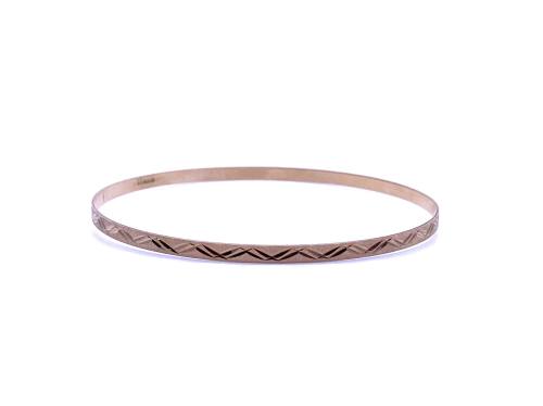 9ct Yellow Gold Patterned Bangle