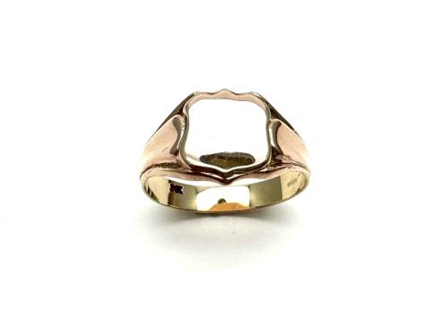 9ct Rose Gold Shield Ring