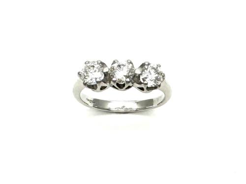 18ct White Gold Diamond 3 Stone Ring