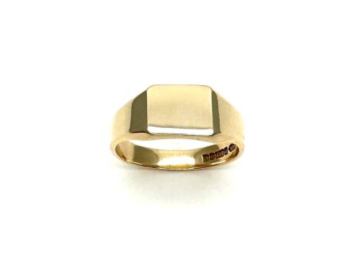 Secondhnd 9ct Yellow Gold Rectangle Signet Ring