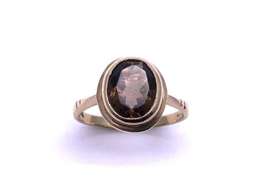 9ct Yellow Gold Smokey Quartz Ring