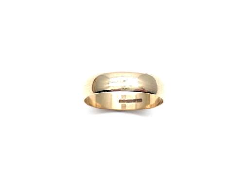 9ct Yellow Gold Plain Wedding Ring