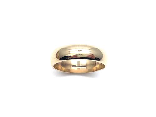 9ct Yellow Gold Plain Wedding Ring