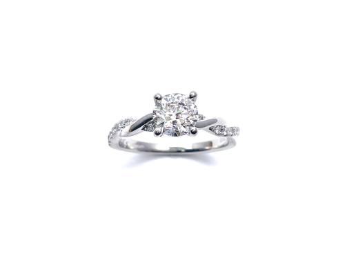 Platinum Diamond Solitaire Ring 1.10ct