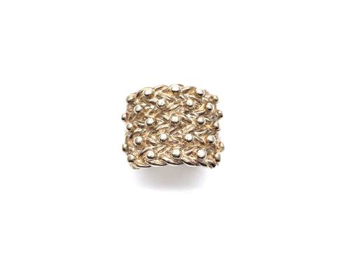 9ct Yellow Gold 5 Row Keeper Ring