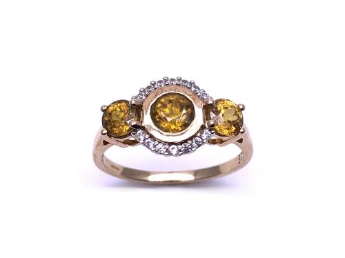 9ct Morafeno Titanite & Zircon Ring