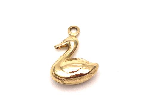 9ct Yellow Gold Swan Charm