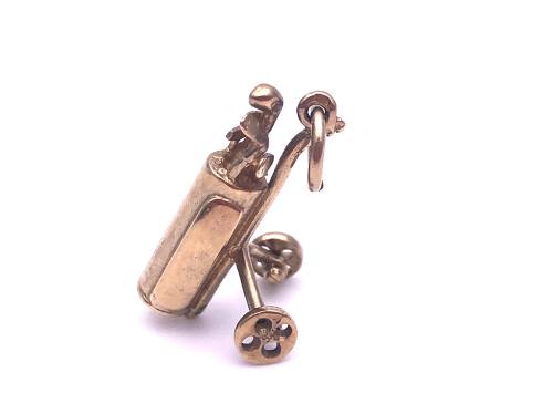 9ct Yellow Gold Golf Buggie Charm