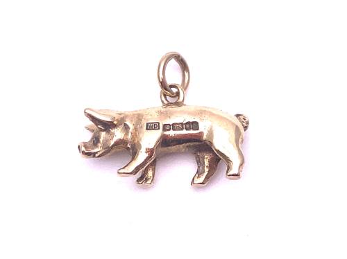 9ct Yellow Gold Pig Charm