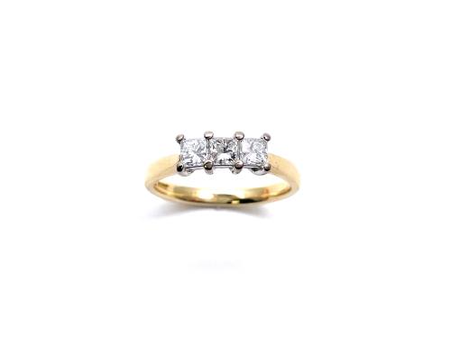 18ct Yellow Gold Diamond 3 Stone Ring