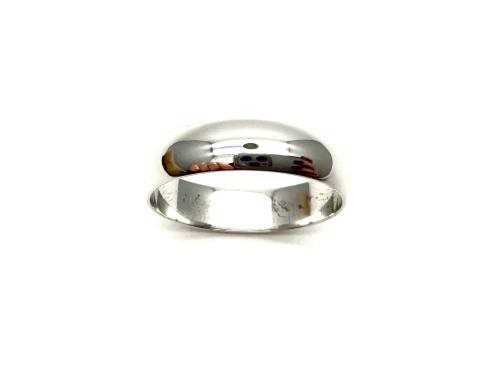 9ct White Gold Plain Wedding Ring