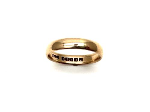 9ct Rose Gold Plain Wedding Ring