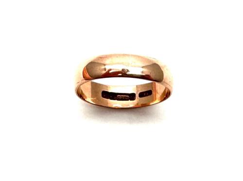 9ct Rose Gold Plain Wedding Ring