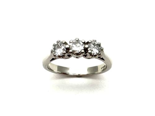 Platinum Diamond 3 Stone Ring 0.33ct