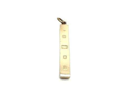 9ct Yellow Gold Ingot Pendant