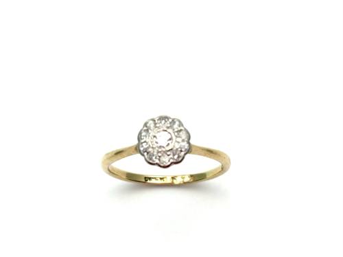 14ct Diamond Cluster Ring