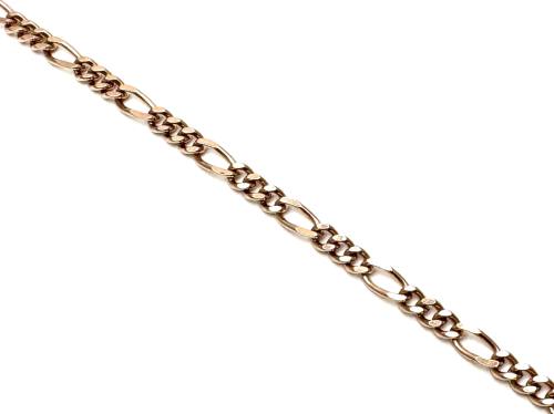 9ct Rose Gold Figaro Bracelet