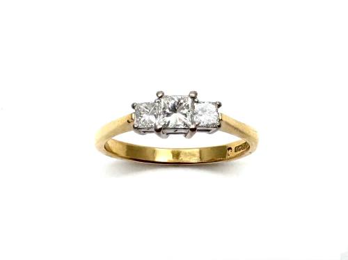 18ct Yellow Gold Diamond 3 Stone Ring