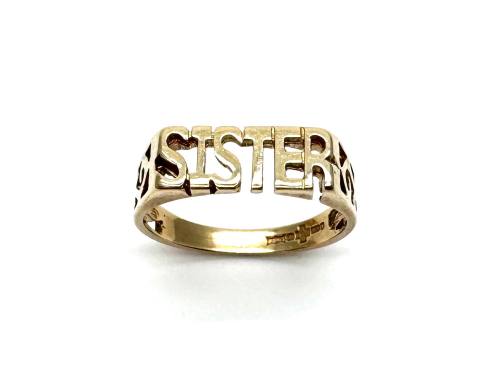 9ct Yellow Gold 'SISTER' Ring