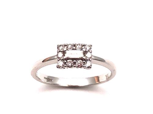 18ct White Gold Diamond Cluster Ring